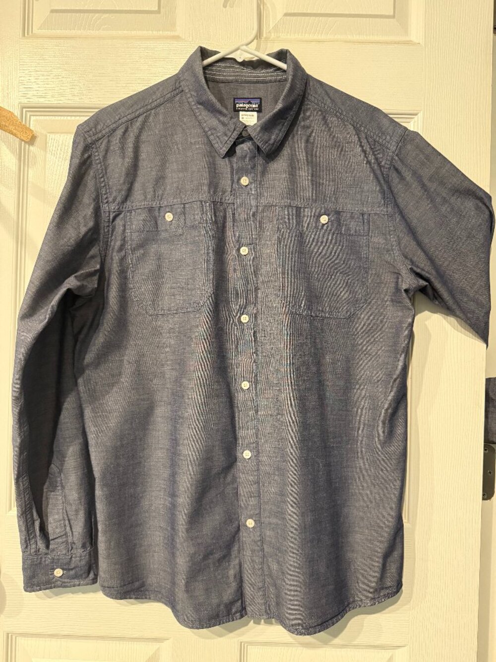 Patagonia Chambray Organic Cotton Button Up Shirt